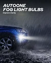 AUTOONE HB3/9005 Bulbs or 9005 Fog Light, 600% Brighter 9005 Powersport Bulbs, 6000K White, Plug and Play, Pack of 2