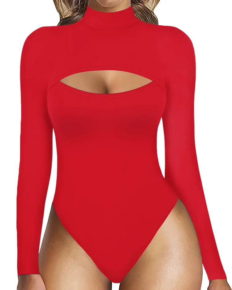MANGOPOP Deep V Neck Twist Knot Fitted Bodysuit for women Short Sleeve Long  Sleeve Body suit Tops : : Clothing, Shoes & Accessories