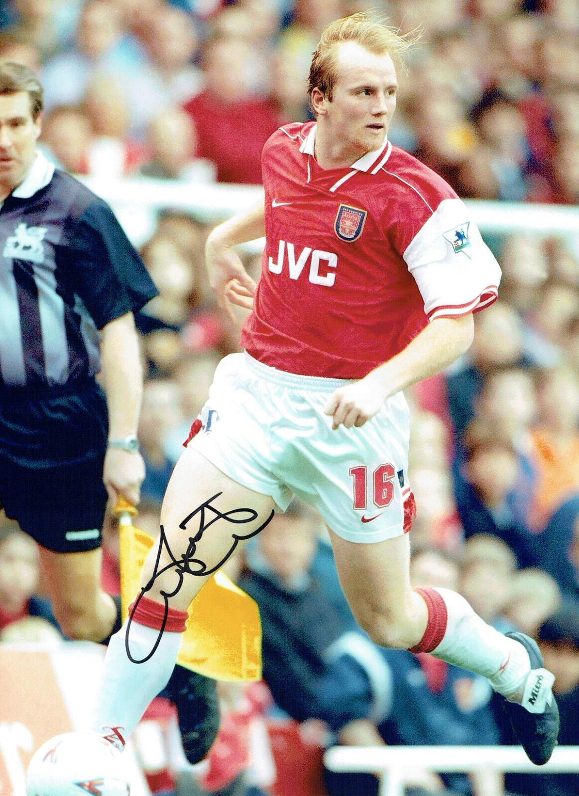 John HARTSON SIGNED ARSENAL Huge 16x12 Photo Poster painting Autograph COA AFTAL