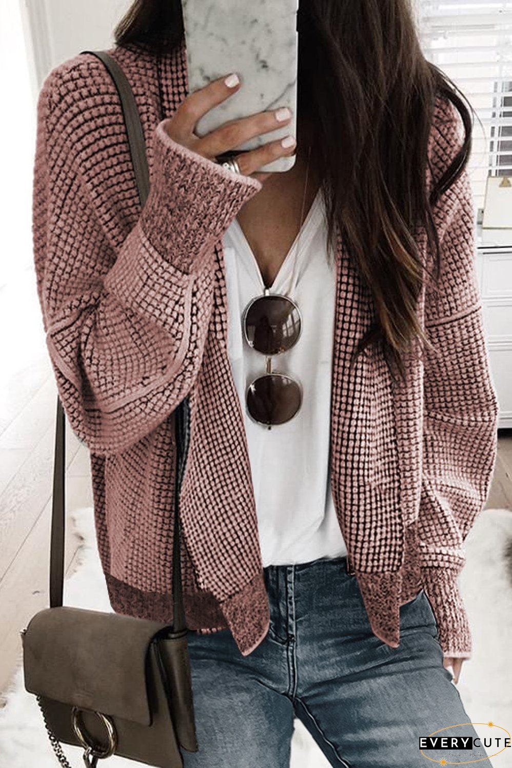Warm Knitted Long Cardigan