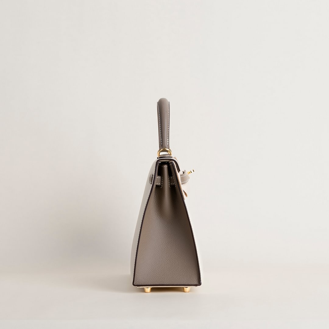 Kelly25 Epsom Sellier CC10 Craie/18 Etoupe GHW