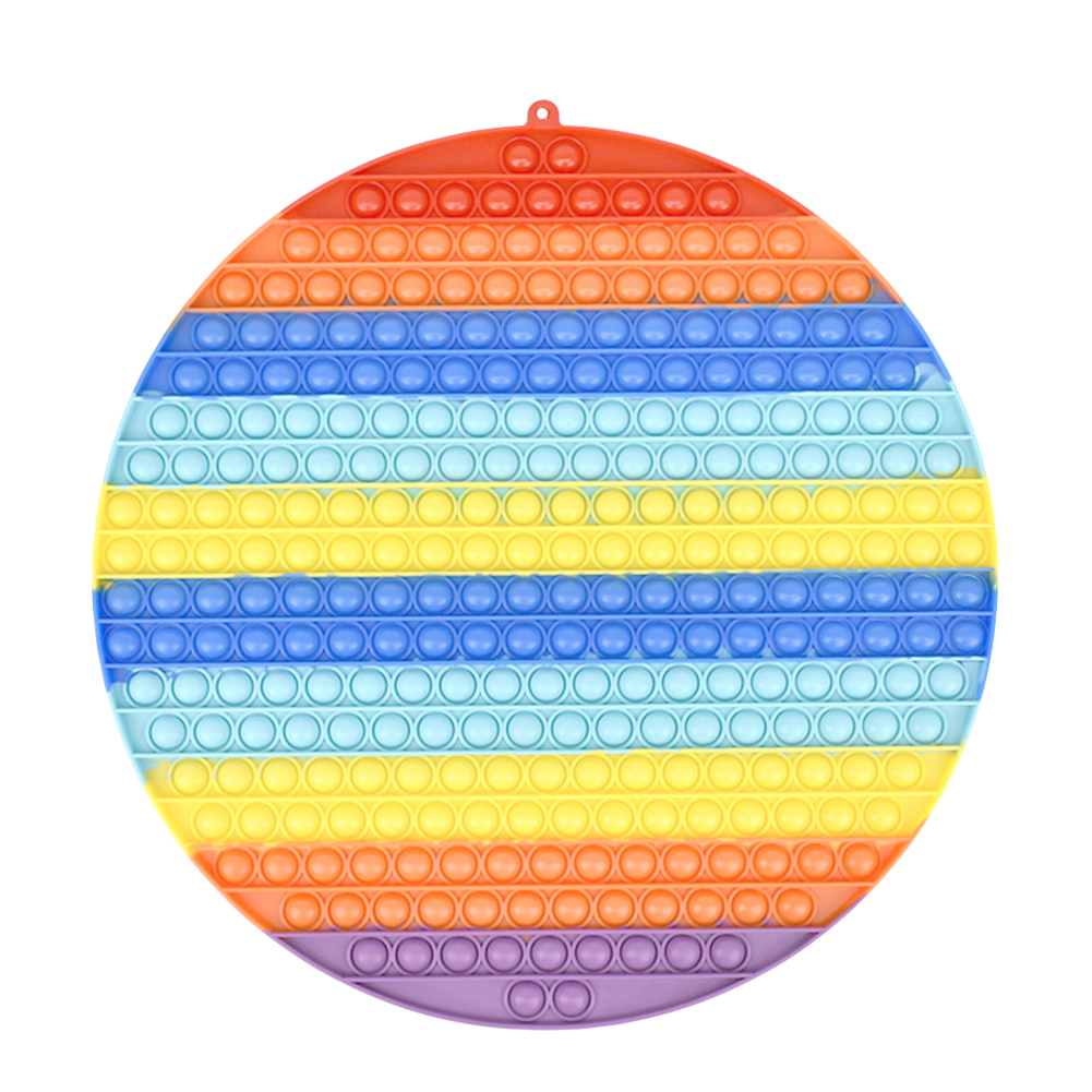 

Silicone Push Bubble Rainbow Round Shape Fidget Toys Autism Stress Reliever, 501 Original
