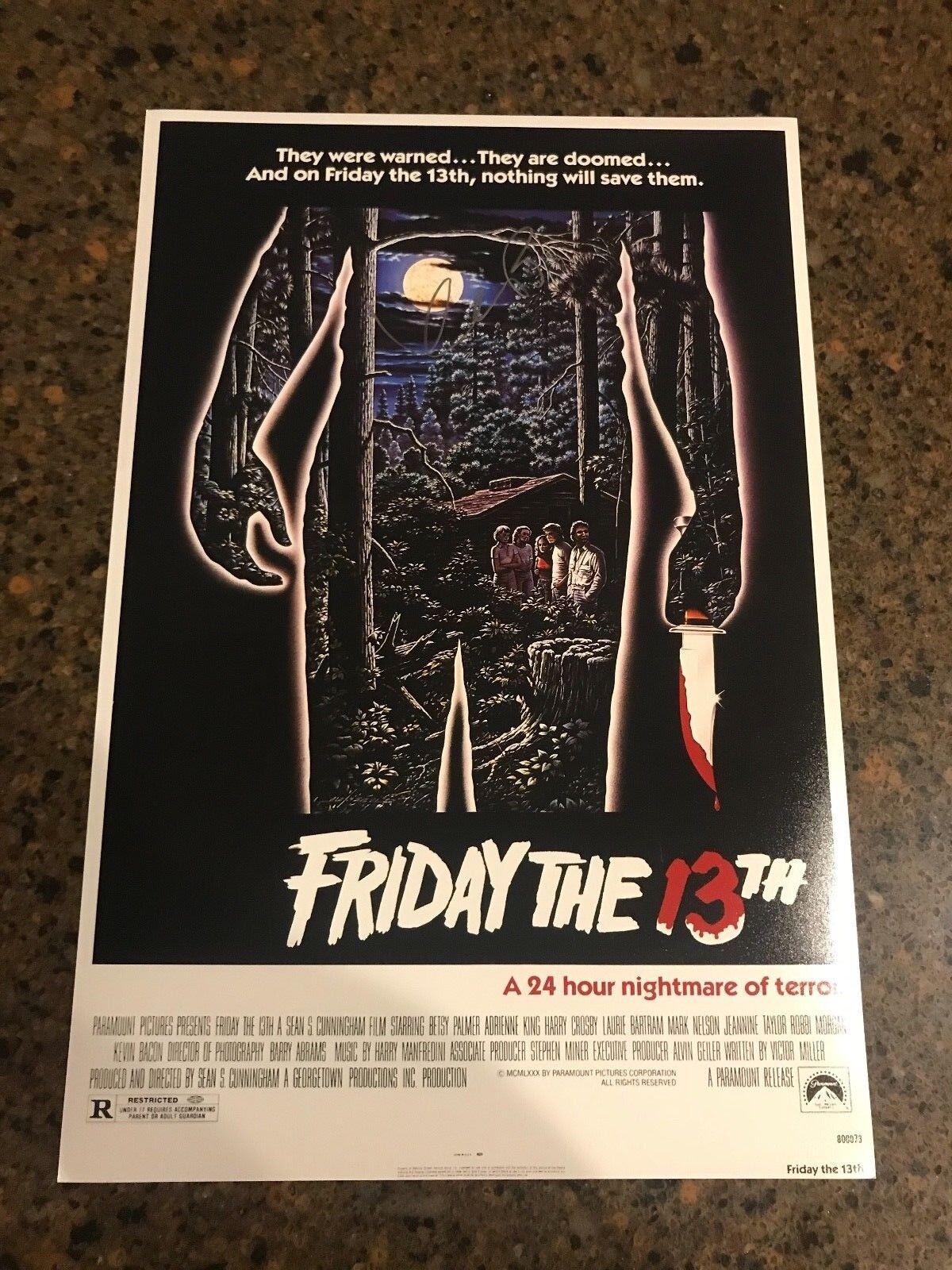 * KEVIN BACON * autographed signed 12x18 Photo Poster painting poster * FRIDAY THE 13TH * 3