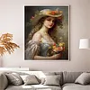 Victorian Woman-11CT Stamped Cross Stitch 40*50cm/15.75*19.69in