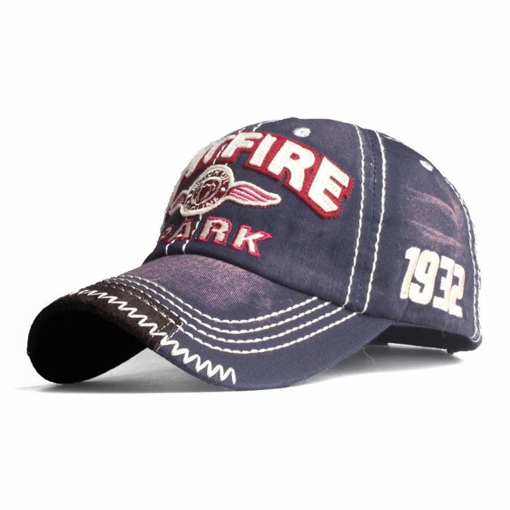 Fashion Demin Baseball Caps Embroidered Women's Hip Hop Caps Hole Letters Cap for Men Outdoor Dad Cap Adjustable gorras Unisex