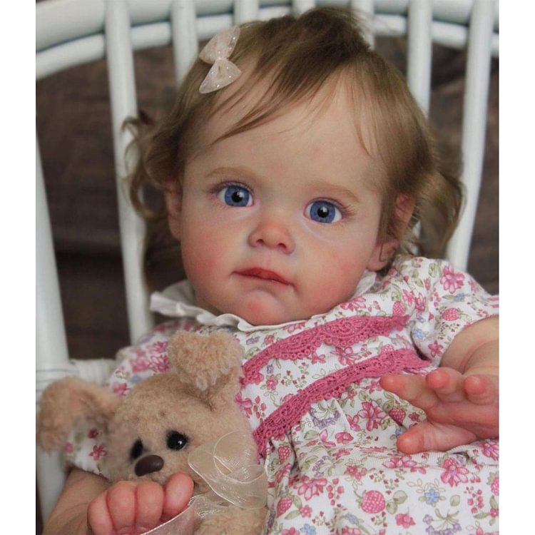 Reborn Toddler Girl Angie 17" Real Lifelike Soft Weighted Body Silicone Reborn Doll Set,with Bottle and Pacifier Rebornartdoll® Rebornartdoll®