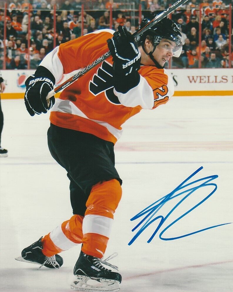 SCOTT LAUGHTON SIGNED PHILADELPHIA FLYERS 8x10 Photo Poster painting #2 Autograph