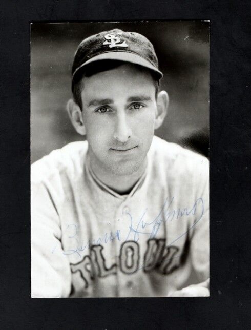 1937 BENNIE HUFFMAN-ST LOUIS BROWNS AUTOGRAPHED ROWE POSTCARD-(d.2005)