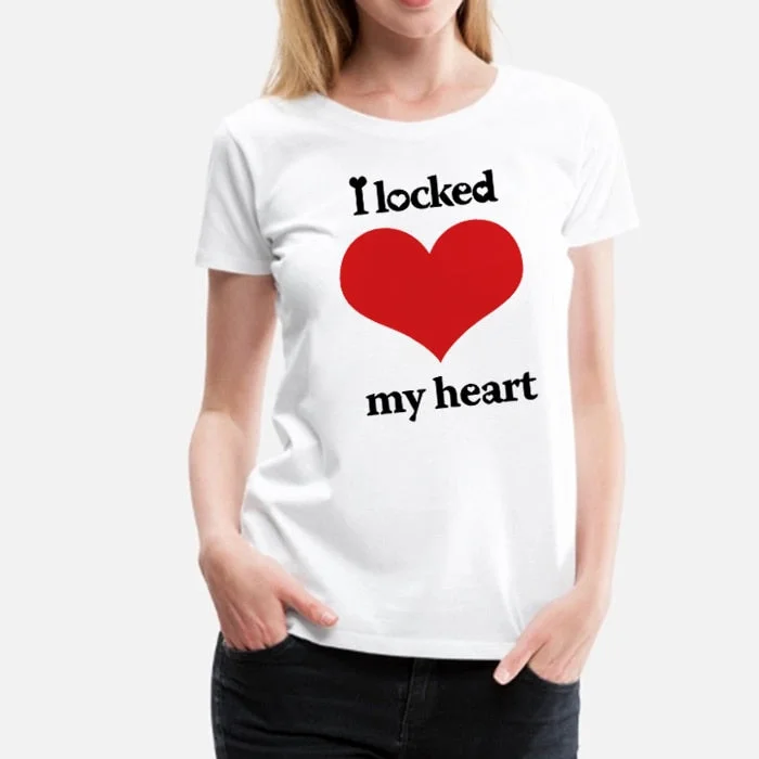 I Locked My Heart I Found The Key Lovers Couple Tshirt Summer Lovers Funny Men Women Casual Tshirt Couple Tops Matching Clothing