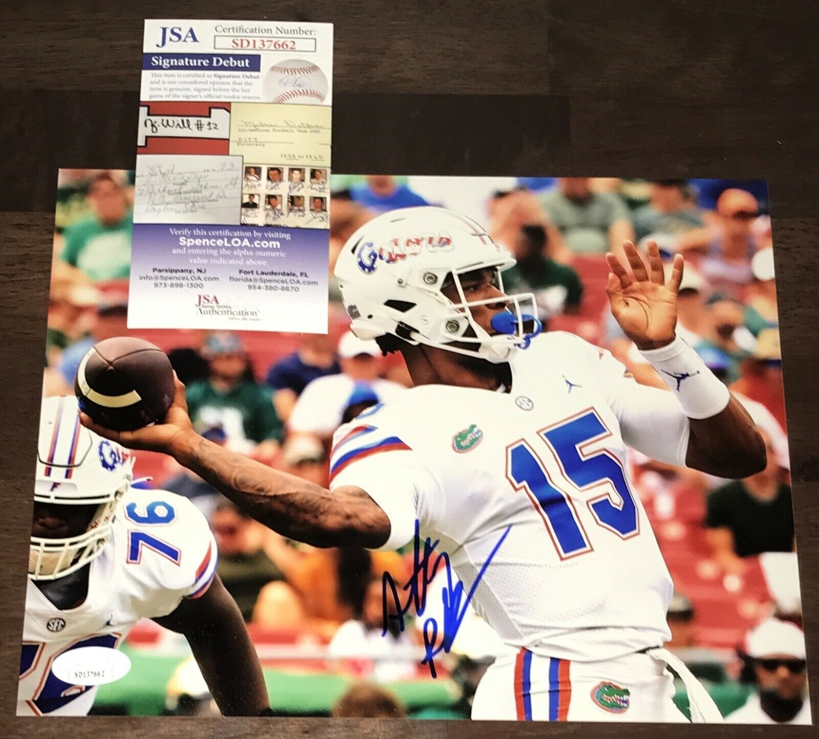 Anthony Richardson Signed Autographed 8x10 Photo Poster painting Florida Gators JSA N13