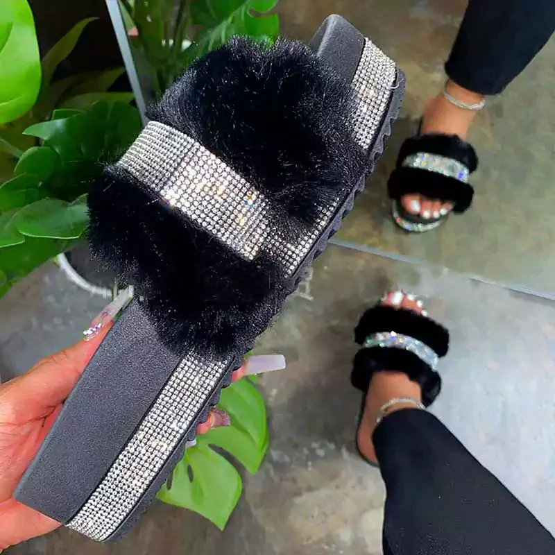 Letclo™ Thick Bottom Hairy Women's Slippers letclo Letclo