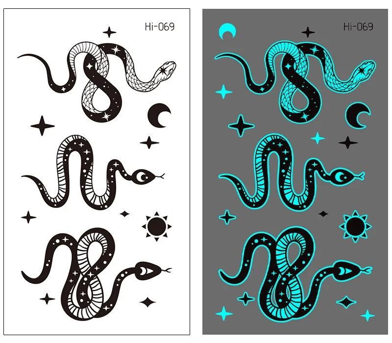 Sdrawing Temporary Tattoo Stickers Lovely Cat Star Rabbit panda Animal Festival Party Glowing Cool Face Tatoo for kid Women