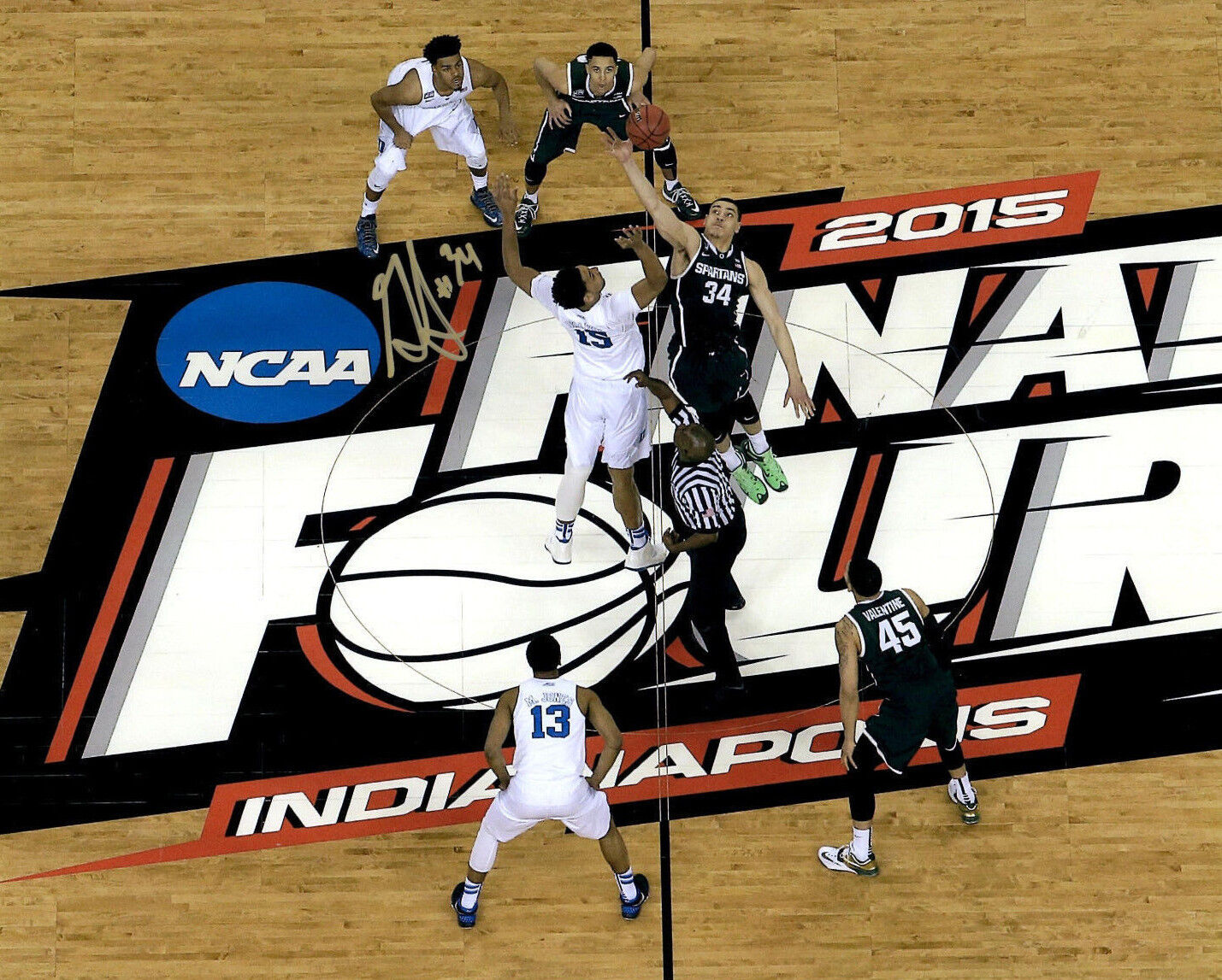 Gavin Schilling Michigan State Spartans hand autographed signed 8x10 Final Four^