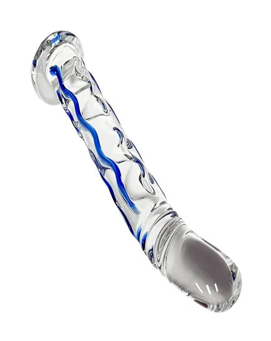 CURVED GLASS MASSAGER - LIGHT BLUE - 6.6 INCH