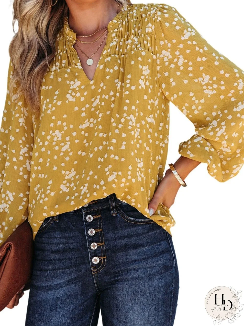 Three Quarter Sleeve Blouse