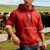 💥2025 New Arrivals!Men 1pc Letter Graphic Pocket Zipper Front Hoodie, For Fall
