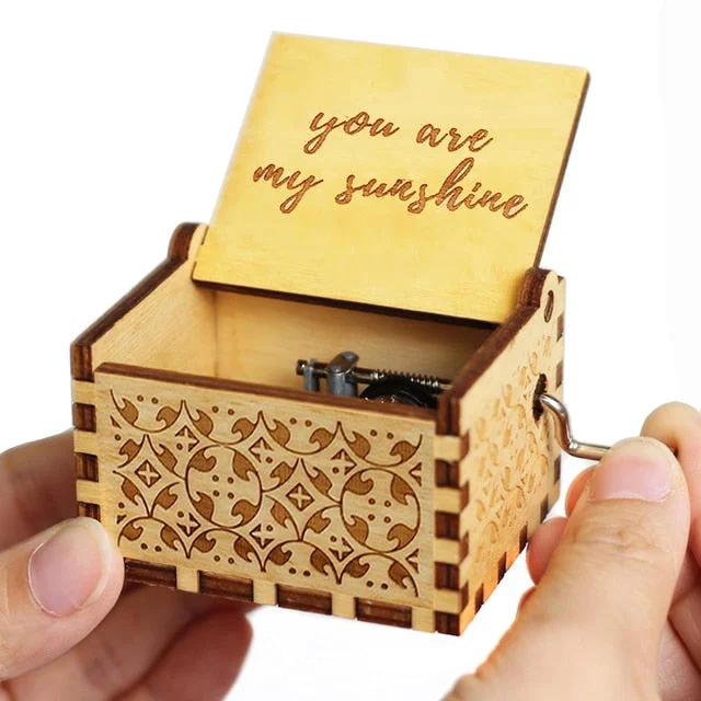 Merry Christmas Various Movie Anime Themes Music Boxes Wooden Hand Crank Birthday Gift New Year's Gift Home Decor