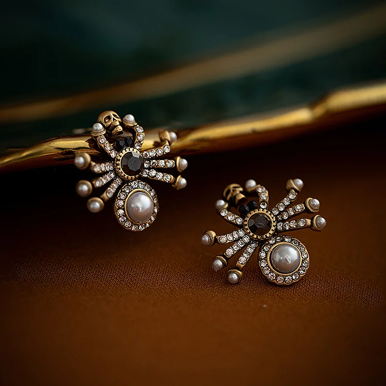 Skull Spider Earrings