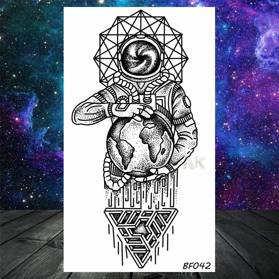 Lovely Small Planets Temporary Tattoos Realistic Sheets Body Art Arm Tattoos Paper For Adult Kids Fake Waterpoof Tattoo Sticker