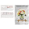 Glass Bottle Flowers-DIY Embroidery Kit with Pattern Cotton Threads Needles Hoop 28x28cm tapestrymarket