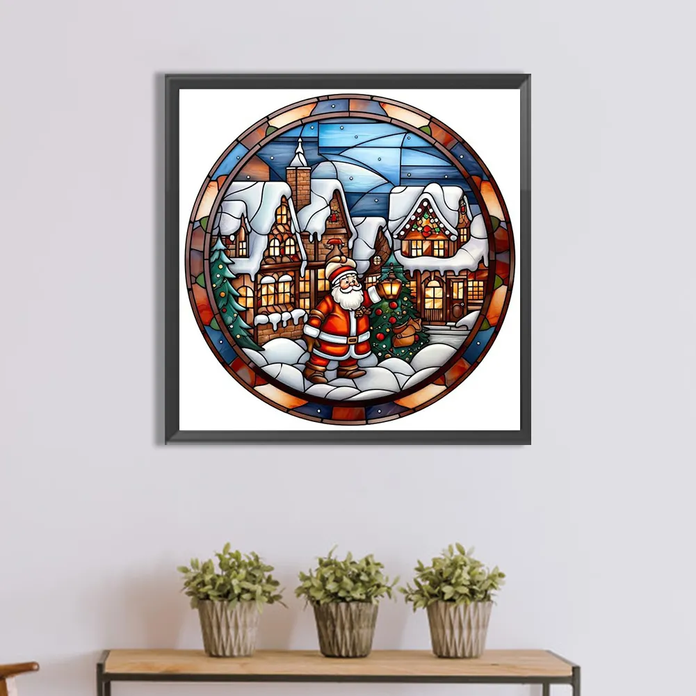 Full Round Diamond Painting 30*30cm - Snow House