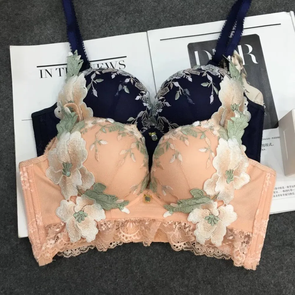 Billionm New High Quality Women Underwear Set And B Cup Bra Panty Set Brand Fine Embroidery Sexy Lace Lingerie Push Up Bra Set
