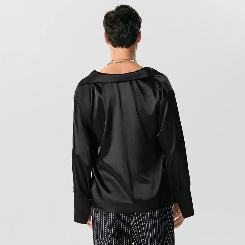 Brownm Cowl Neck Shirt