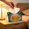 DIY Diamond Art Tissue Box Holder Best Mom PULeather Diamond Art Desktop Organizer Resin Rhinestone Storage Organizers Gem Art Home Office Decor Craft Gift for Women
