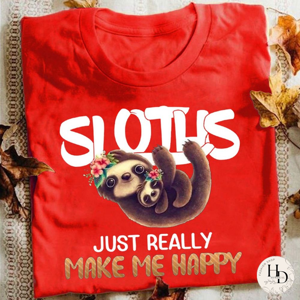 Summer Letter Print Funny T-Shirt Women Fashion Cute Sloth Printed Short Sleeved T-shirt Summer Lady Casual Graphic T Shirts Round Neck Pure Color Tee