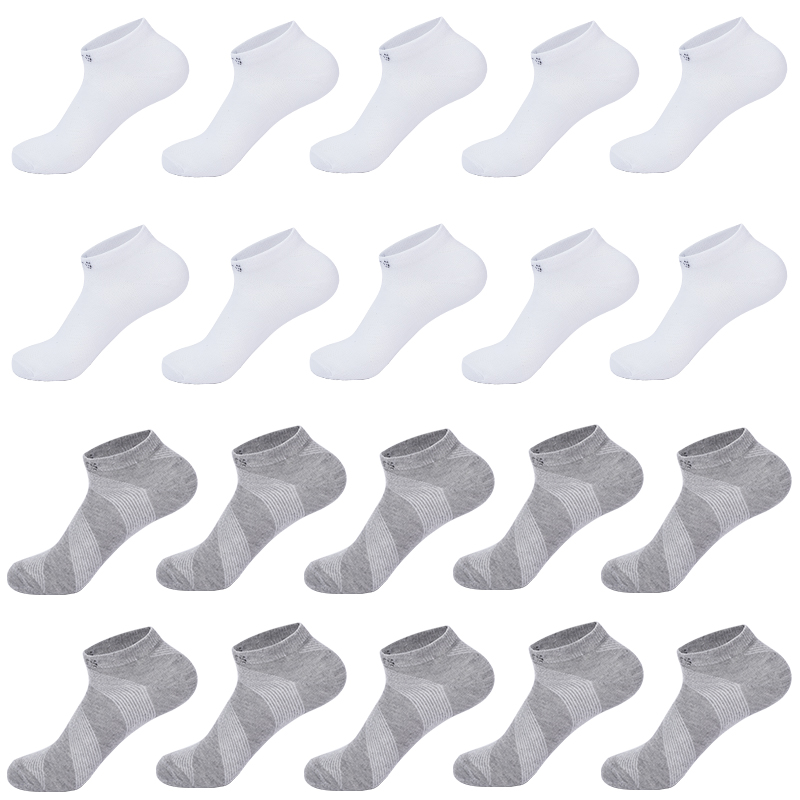 Coasfe 20 Pairs/lot Men Ankle Summer Thin Socks Breathable Cotton Sports Socks Slash Mesh Casual Athletic Cut Short Sokken New Style