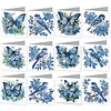 12Pcs Butterfly Bluebird DIY Diamond Painting Greeting Cards for Adults Gifts