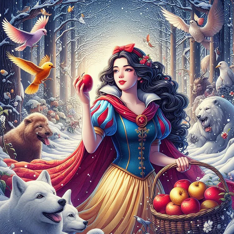 Disney Snow White 40*40CM (Canvas) Full Round Drill Diamond Painting gbfke