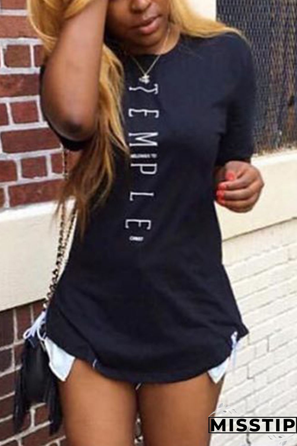 CoffeeColor Fashion Casual Printed Short-sleeved T-shirt Top
