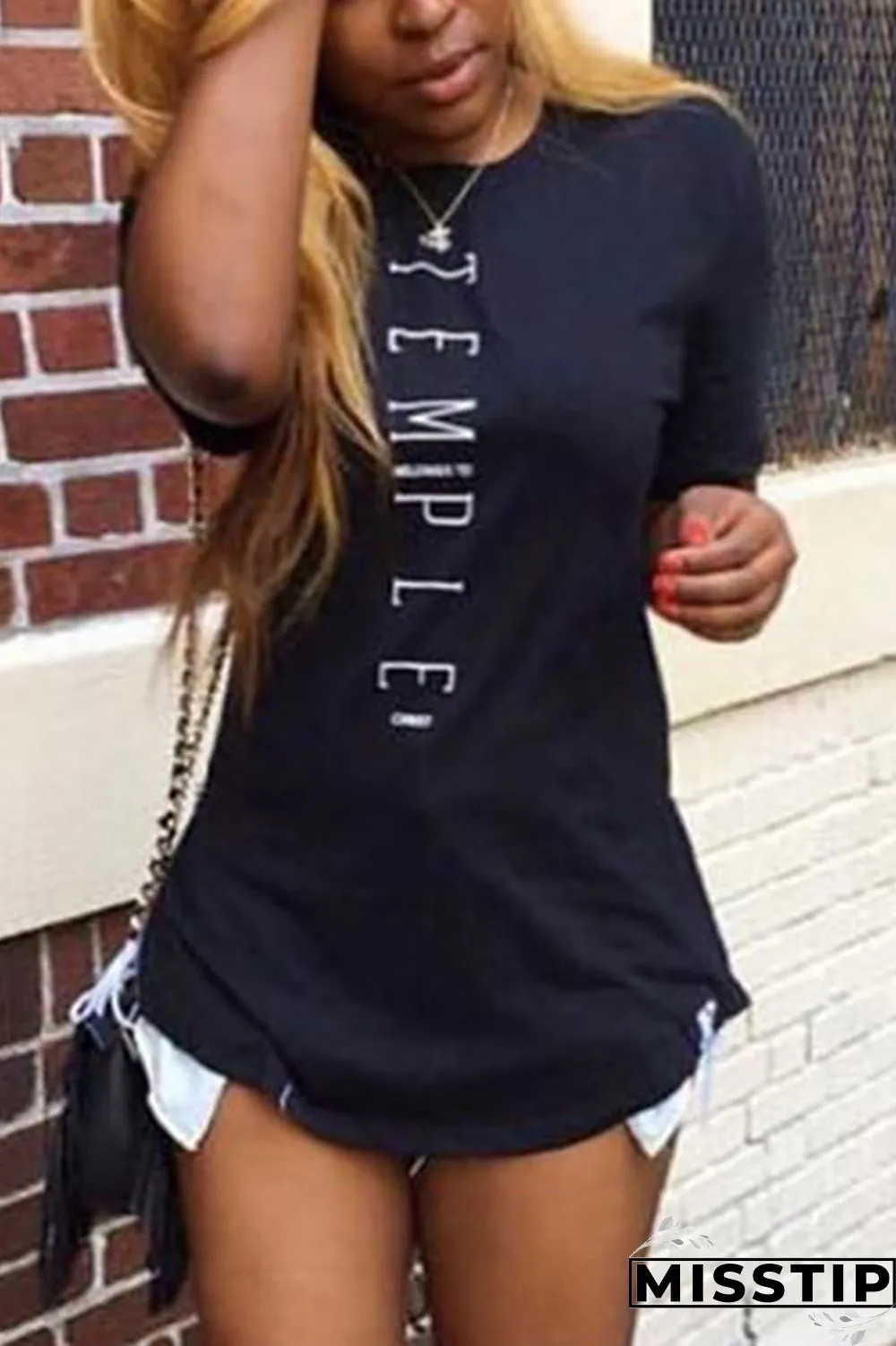 CoffeeColor Fashion Casual Printed Short-sleeved T-shirt Top