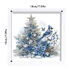 5D DIY Partial Special Shaped Drill Diamond Painting Kit Xmas Bird Decor With Frame Kit 18x18cm