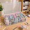 9Psc Pumpkin +24Pcs Round Bottles Diamond Painting Containers Multi Purpose Portable Plastic Case Box with Stickers & Compartments Arts Crafts Storage Bottle for Hardware Rhinestone (9-24pcs)