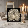 (30x30cm)Peacock DIY Pearl Painting Art With Inner Frame Handmade Pearl Material Art Kit Living Room Decor