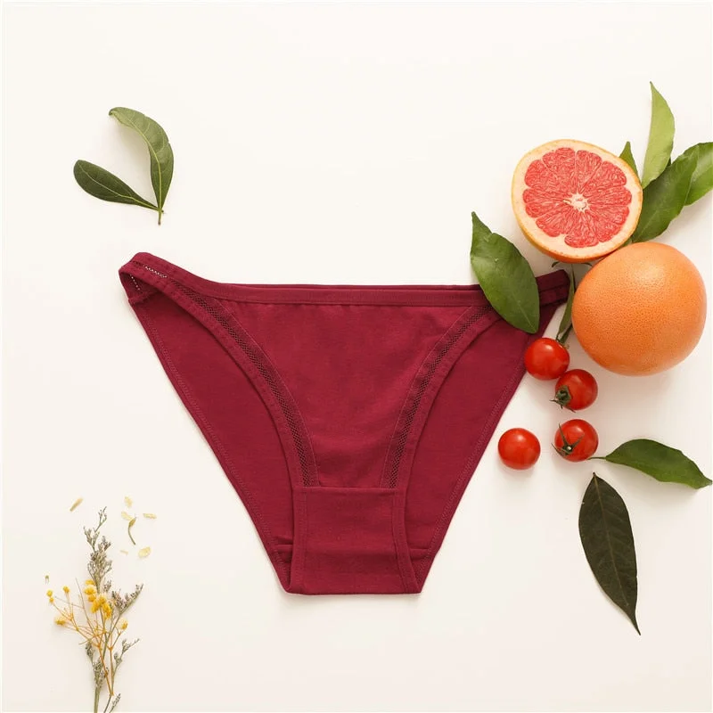 FINETOO Cotton Women Panties Sexy Lingerie Plus Size Underwear Low-Waist Briefs Female M-2XL Woman Hollow Out Pantys