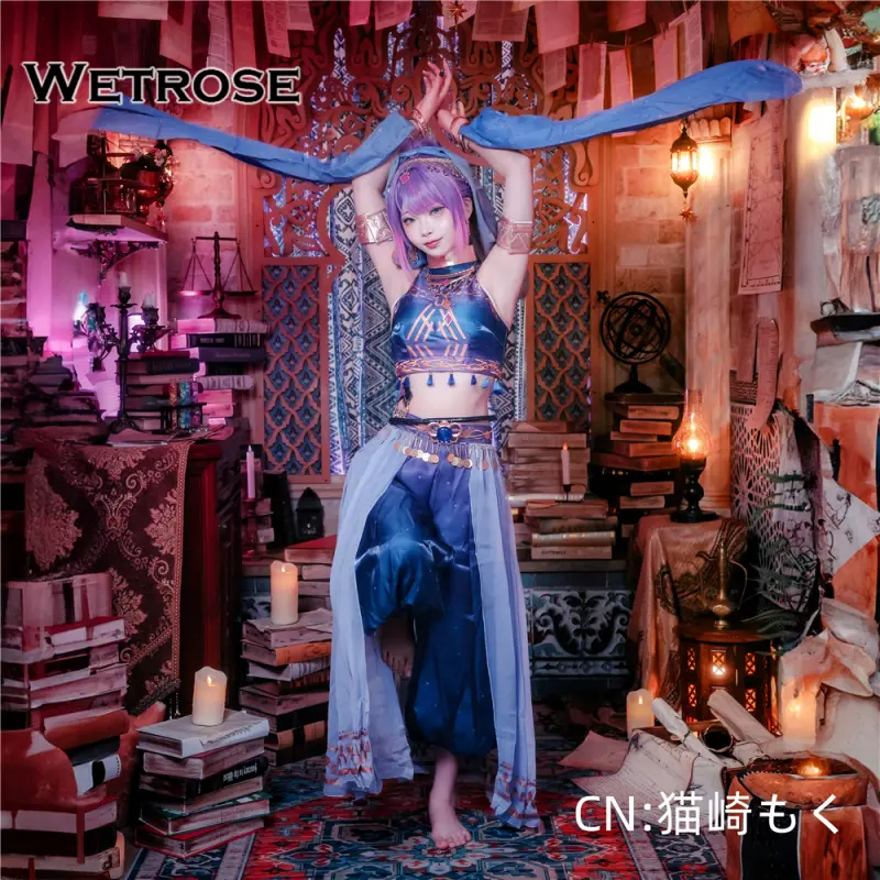 [Wetrose] In Stock Hololive JP Vtuber Tokoyami Towa My Abyss MV Dancing Girl Cosplay Costume ホロライブ常闇トワ踊り子コスプレ
