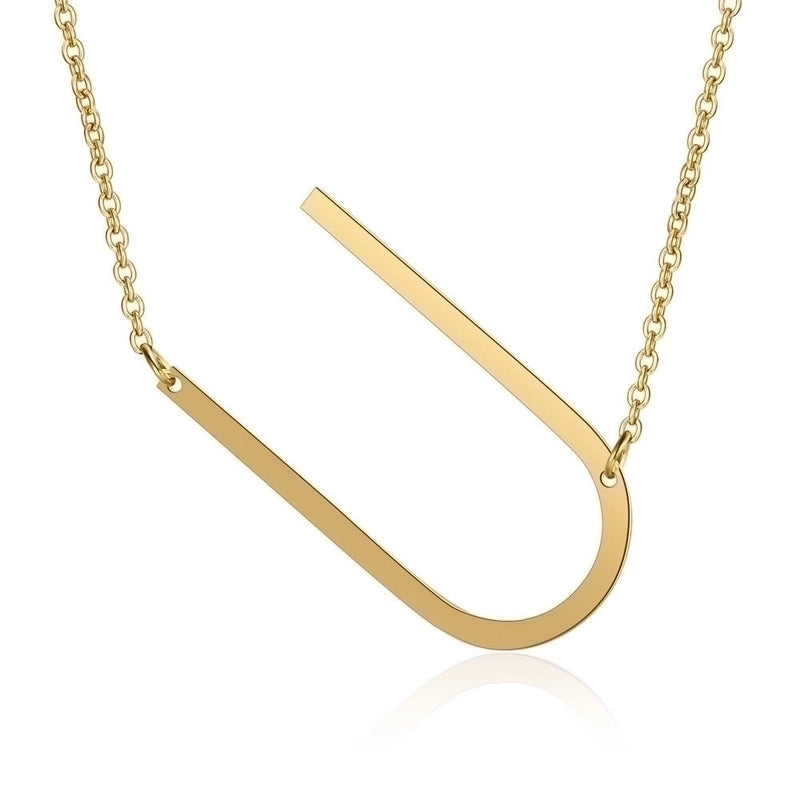 Stainless Steel Fashion Polishing Letter Necklace