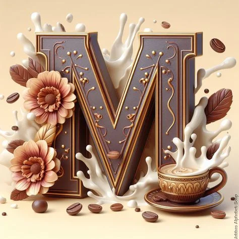 Diamond Painting - Full Round Drill - Coffee Alphabet(Canvas|40*40cm)