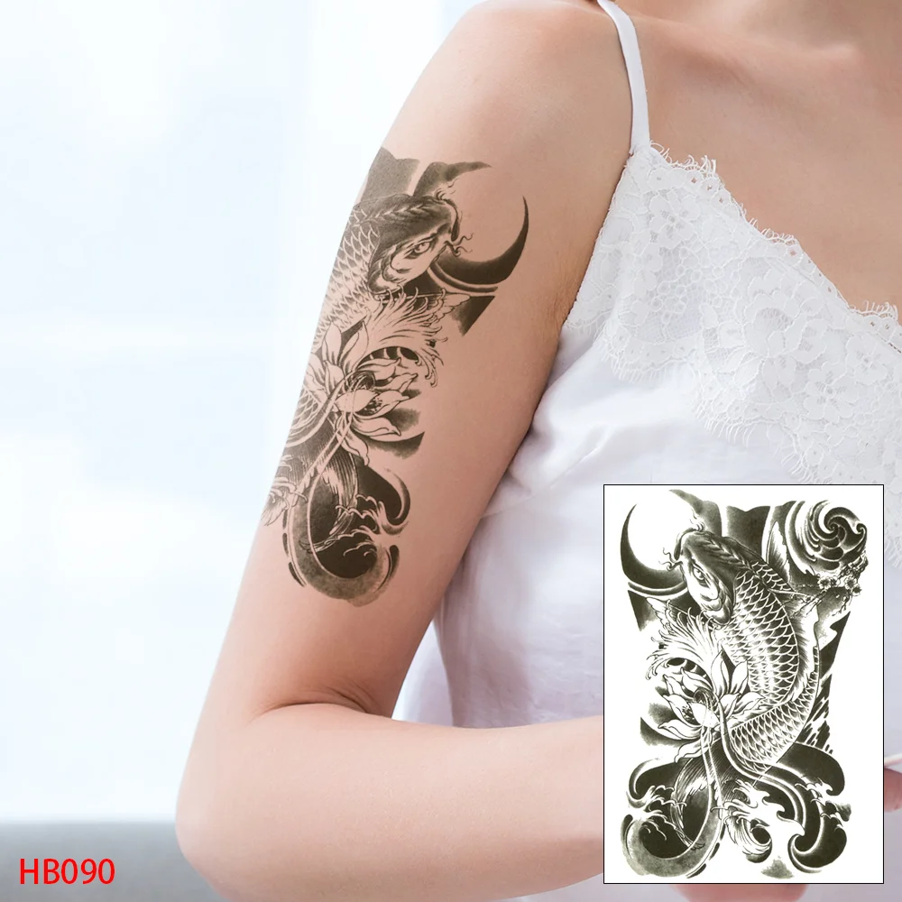 Sdrawing Transfer Waterproof Temporary Tattoos Sticker,Fake,Women Men Wolf,Skull,Eagle,Black Dragon,OWL,Beauty Body Art,Sexy Makeup