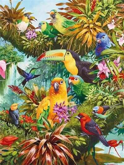 Colorful Animals - Full Round  40*30 CM