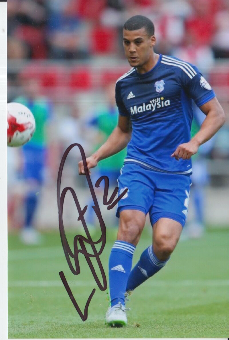 CARDIFF CITY HAND SIGNED LEE PELTIER 6X4 Photo Poster painting 1.