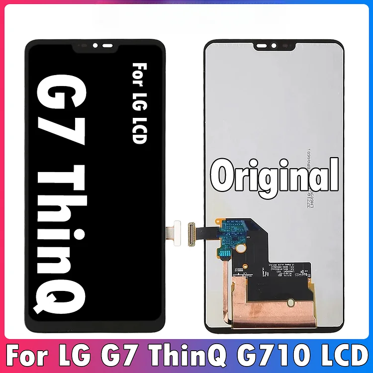 Original For LG G7 ThinQ LCD Display G710EM G710EMW G710EAW G710AWM G710N With Frame G7 Display Screen Touch Digitizer Assembly