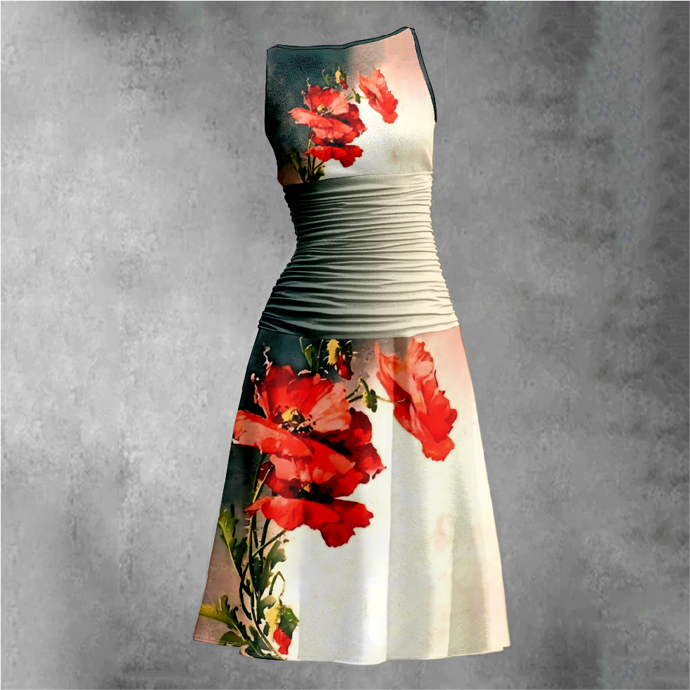 Women's Retro Floral Print Maxi Dress