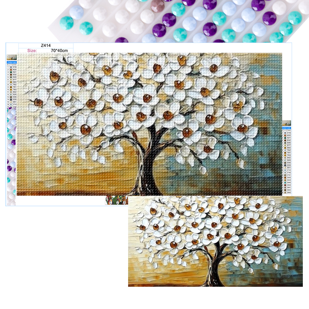 Flowers And Scenery 70*40cm(canvas) full round drill diamond painting