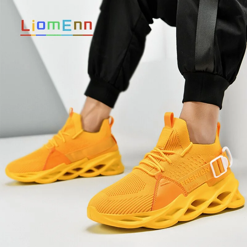 Summer Women's Sneakers 2021 Running Sports Shoes Women Tennis Men Mesh White Black Light Green Yellow Sneaker Vulcanize Size 46