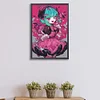 >SALE<5D DIY Full Round Drill Diamond Painting Green Haired Girl Kit Home Decor40x60cm