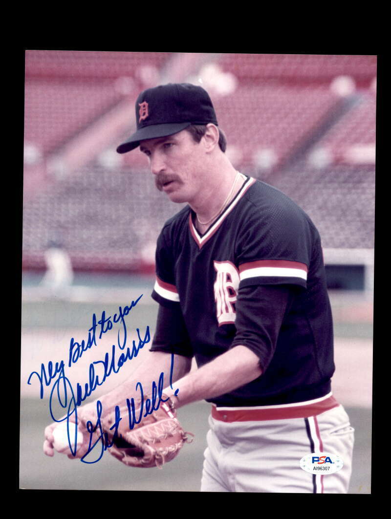 Jack Morris PSA DNA Coa Signed 8x10 Get Well Photo Poster painting Autograph